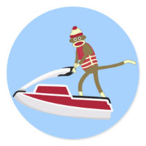 Sock Monkey Jetski stickers by sockmonkeys Sock Monkey Jetski stickers