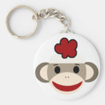 sock monkey key chain