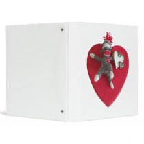 Sock Monkey Love #3 Vinyl Binder