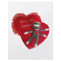 Sock Monkey Love #8 Heart You're Sweet Flyer Design