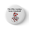 Sock Monkey Loves Baseball buttons