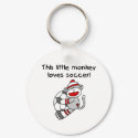 Sock Monkey Loves Soccer keychains by sport_shop Sock Monkey Loves Soccer keychains