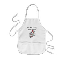 Sock Monkey Loves Soccer T shirts and Gifts Apron