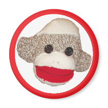 Sock monkey magnets