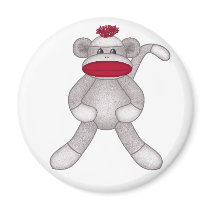 Sock Monkey Refrigerator Magnets