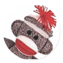 Sock Monkey merchandise products gifts Sticker