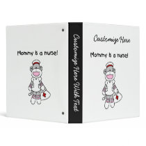 Sock Monkey Mommy Nurse T-shirts and Gifts Vinyl Binders