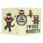 sock monkey notebook binder