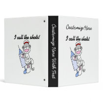 Sock Monkey Nurse I Call the Shots Gifts Binders