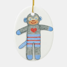 Sock Monkey Ornament