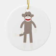 Sock Monkey Ornament