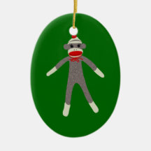 Sock Monkey Ornament