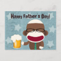 Sock Monkey Papa Postcard postcard