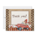 Sock Monkey Pedal Car, Thank You Note Cards invitations
