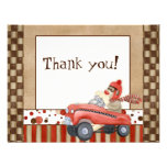 Sock Monkey Pedal Car, Thank You Note Cards Custom Invitations
