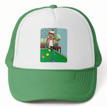 Sock Monkey Pool Billiards Player Hats