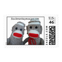 Sock Monkey Postage Stamp stamps