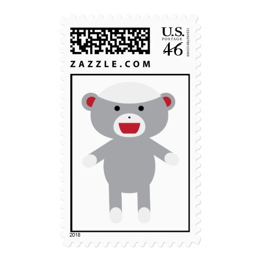 Sock Monkey Postage Stamp