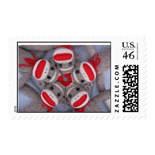 Sock Monkey Postage Stamp