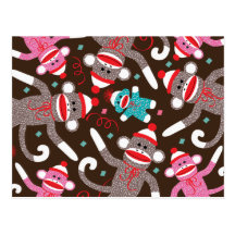 Sock Monkey Postcard