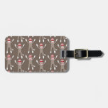 Sock Monkey Print Luggage Tag