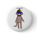 Sock Monkey Propeller Hat buttons