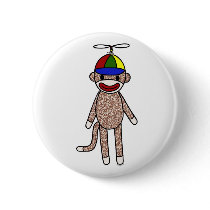 Sock Monkey Propeller Hat buttons
