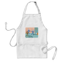Sock Monkey Robot Cocktail Party Aprons