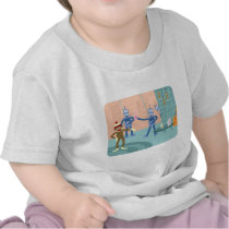 Sock Monkey Robot Cocktail Party Shirts