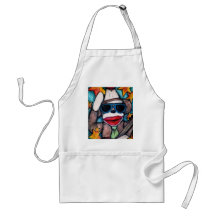 Sock Monkey Rock Star Apron