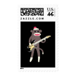 Sock Monkey Rocks w/ Electric Guitar - US Postage