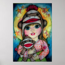 Sock Monkey See, Monkey Do Print
