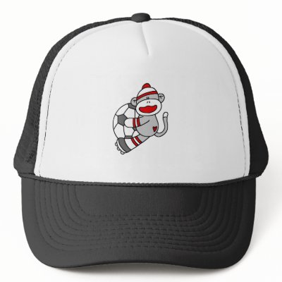 Sock Monkey Soccer Mesh Hat by toddlersplace