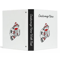 Sock Monkey Soccer T shirts and Gifts Vinyl Binder