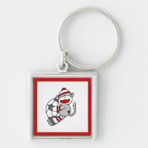 Sock Monkey Soccer T shirts and Gifts Key Chains