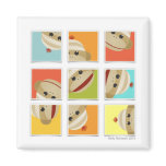Sock Monkey Socks Blocks by Kelly Schwark magnets