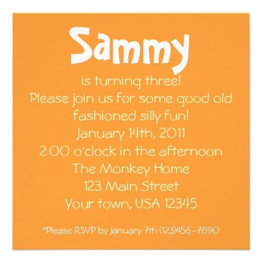 Sock Monkey Socks Blocks Square Invitation