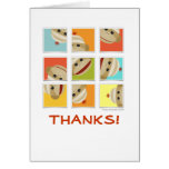 Sock Monkey Socks Blocks Thank You Card