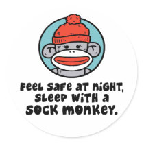 Sock Monkey Stickers