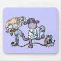 Sock Monkey Strangle mousepads by popimage Sock Monkey Strangle mousepads
