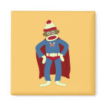 Sock Monkey Superhero magnets