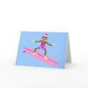 Sock Monkey Surfer Girl cards