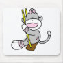 Sock Monkey Swinging Mouse Mat