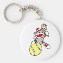 Sock Monkey Tennis Key Chains