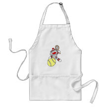 Sock Monkey Tennis Tshirts and Gifts Apron
