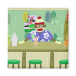 Sock Monkey Tiki Bar magnets
