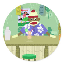 Sock Monkey Tiki Bar stickers