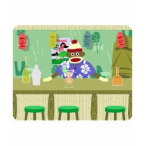 Sock Monkey Tiki Bar t-shirts