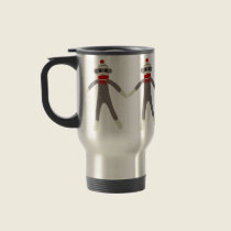 Sock Monkey Travel Mug mugs