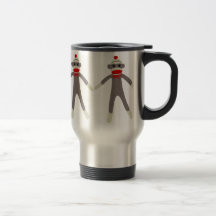 Sock Monkey Travel Mug